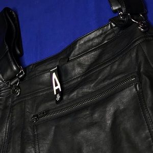 TOPMAN LEATHER OVERALLS